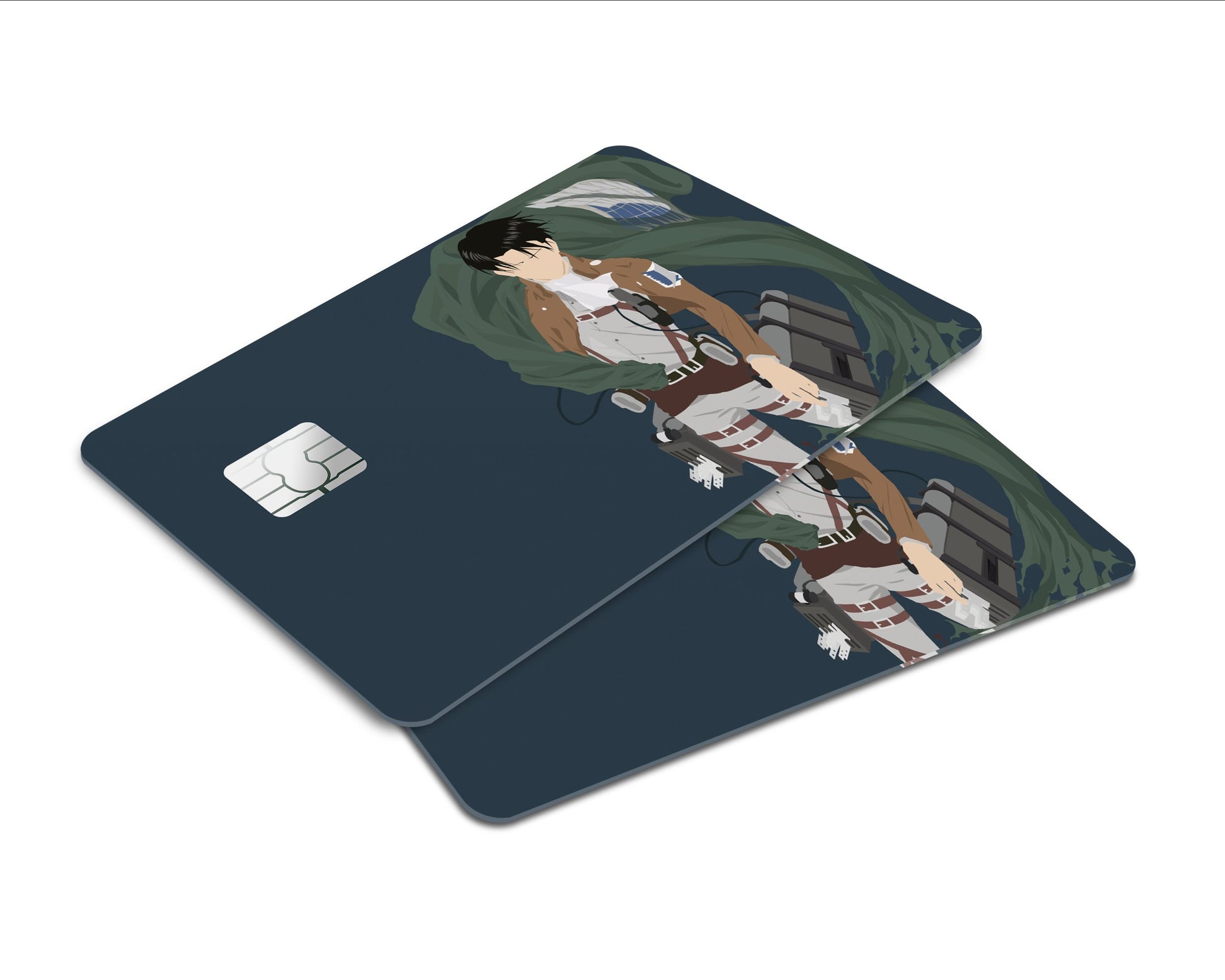 AnimeTown Credit Card Attack on Titan Levi Ackerman Navy Blue Window Skins - Anime Attack on Titan Skin