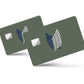 AnimeTown Credit Card Attack on Titan Survey Corps Green Minimalistic Full Skins - Anime Attack on Titan Skin