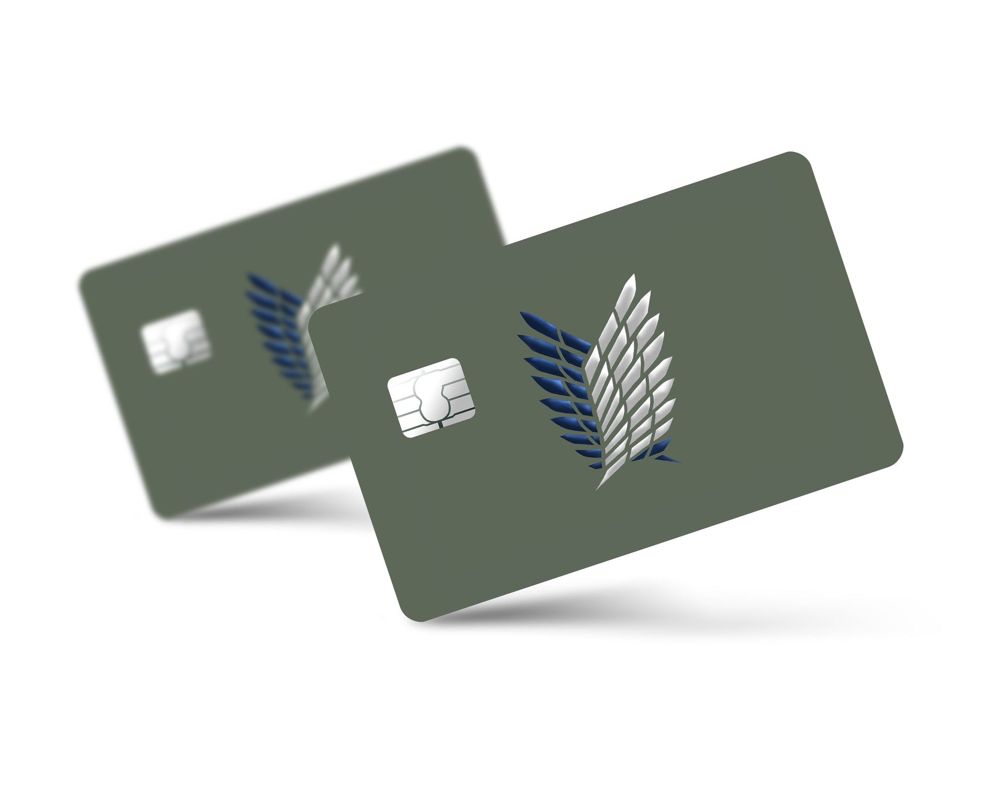 AnimeTown Credit Card Attack on Titan Survey Corps Green Minimalistic Full Skins - Anime Attack on Titan Skin