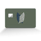 AnimeTown Credit Card Attack on Titan Survey Corps Green Minimalistic Full Skins - Anime Attack on Titan Skin