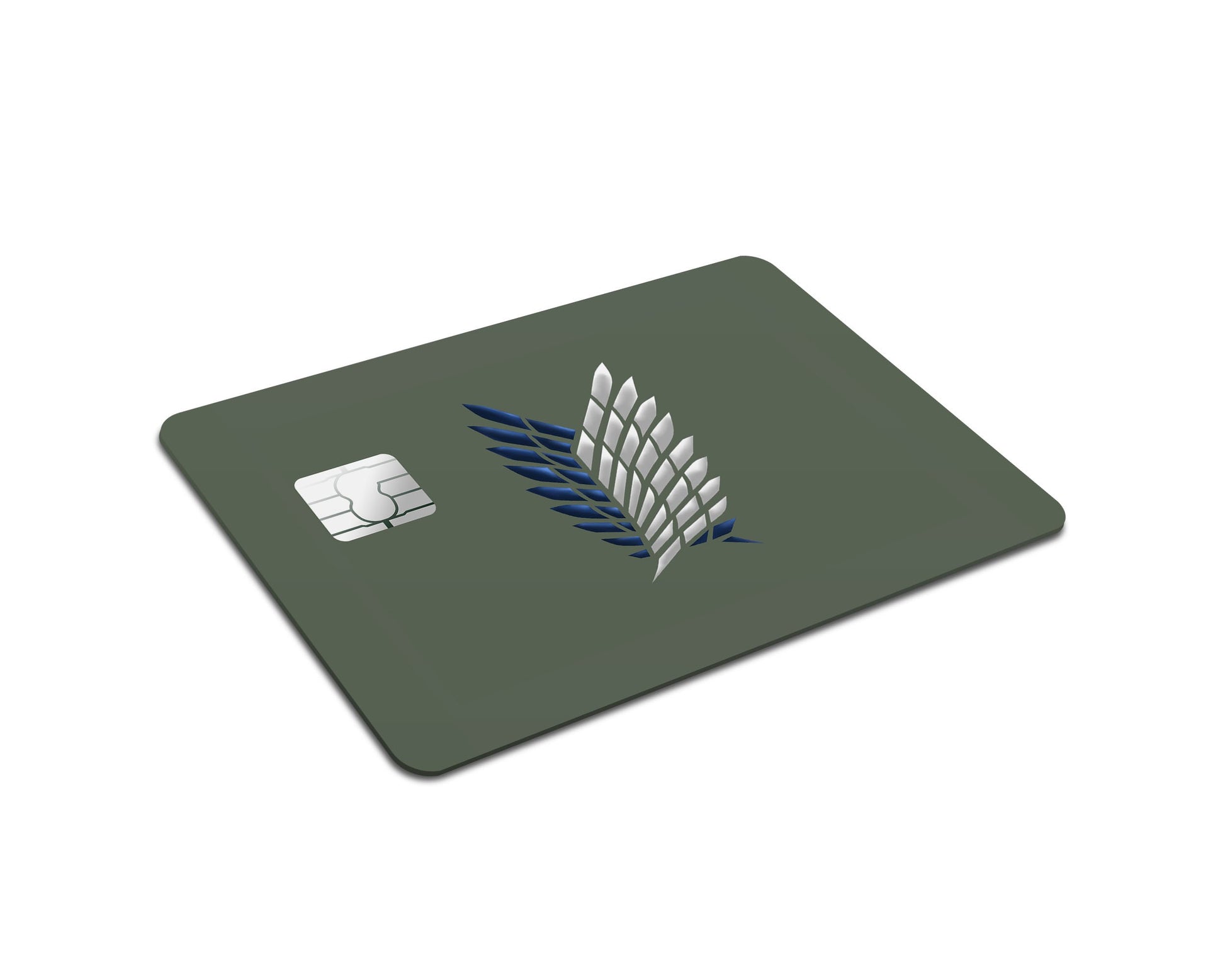 AnimeTown Credit Card Attack on Titan Survey Corps Green Minimalistic Full Skins - Anime Attack on Titan Skin