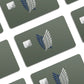 AnimeTown Credit Card Attack on Titan Survey Corps Green Minimalistic Half Skins - Anime Attack on Titan Skin