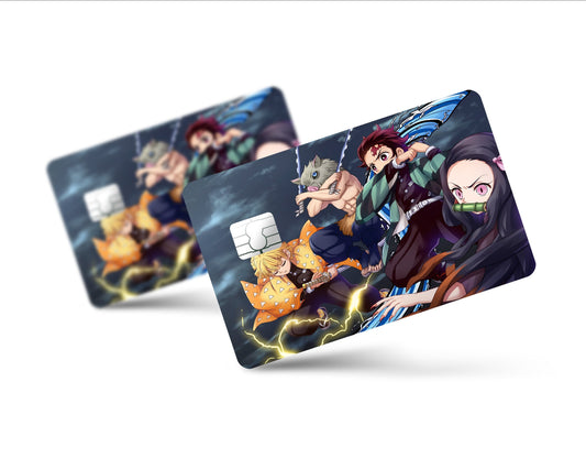 AnimeTown Credit Card Demon Slayer Mugen Train Squad Full Skins - Anime Demon Slayer Skin