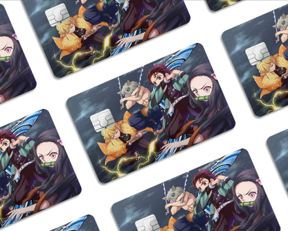 AnimeTown Credit Card Demon Slayer Mugen Train Squad Half Skins - Anime Demon Slayer Skin