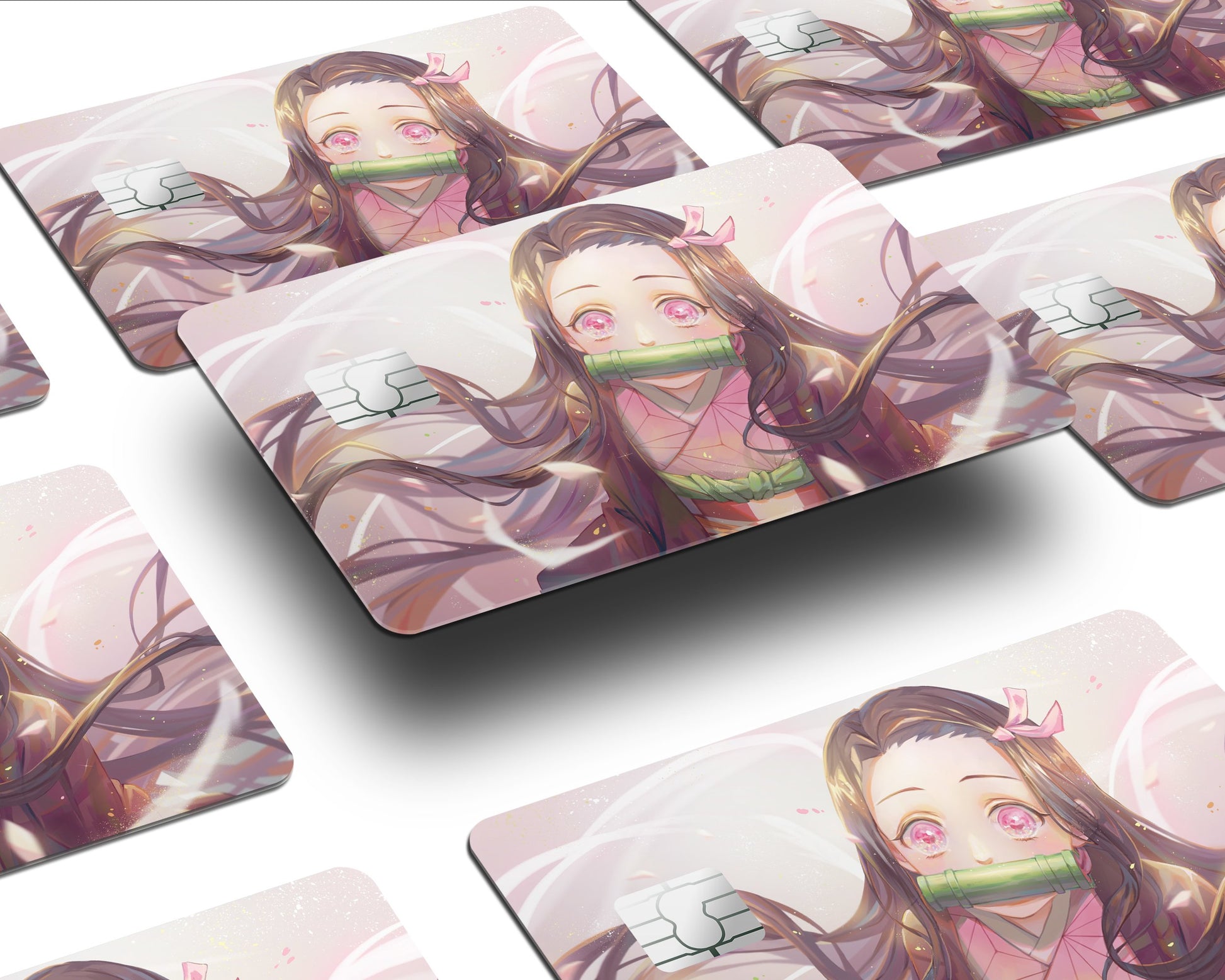 AnimeTown Credit Card Demon Slayer Cute Nezuko Kamado Half Skins - Anime Demon Slayer Skin