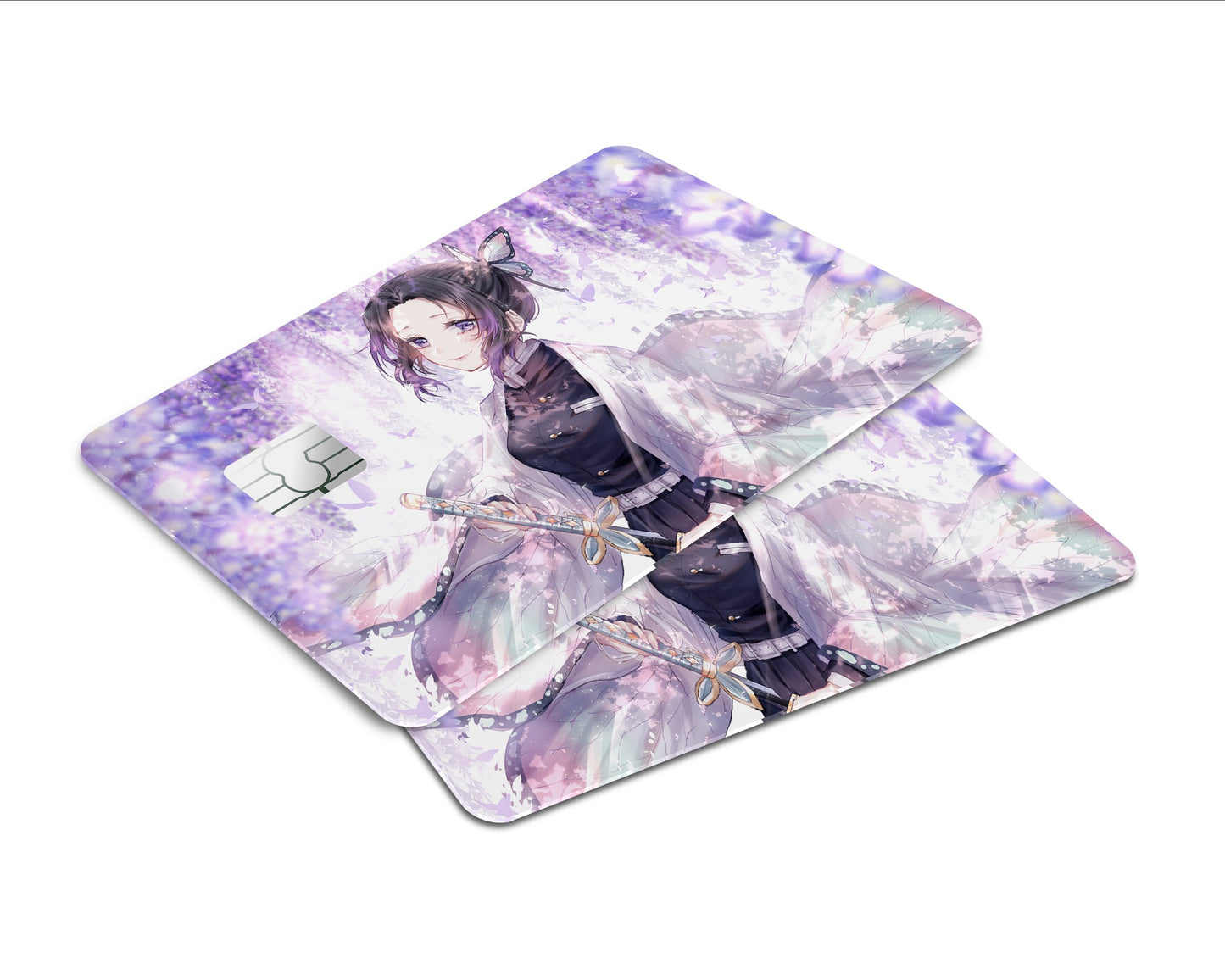 AnimeTown Credit Card Demon Slayer Shinobu Artistic Purple Window Skins - Anime Demon Slayer Skin