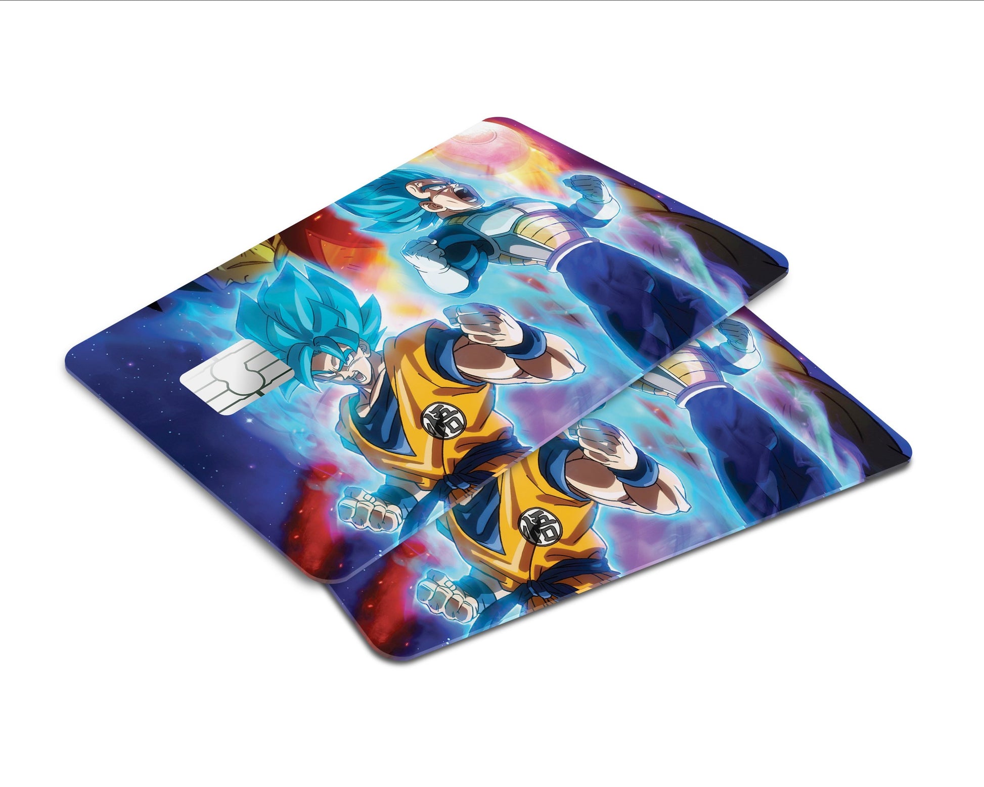 AnimeTown Credit Card Dragon Ball Goku & Vegeta Super Saiyan Blue Window Skins - Anime Dragon Ball Skin