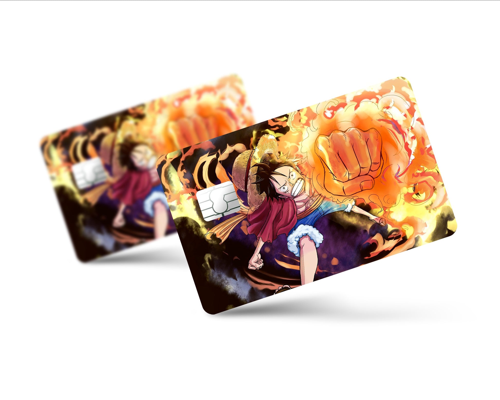 One Piece Luffy Flames Credit Card Skin Sticker Vinyl Bundle