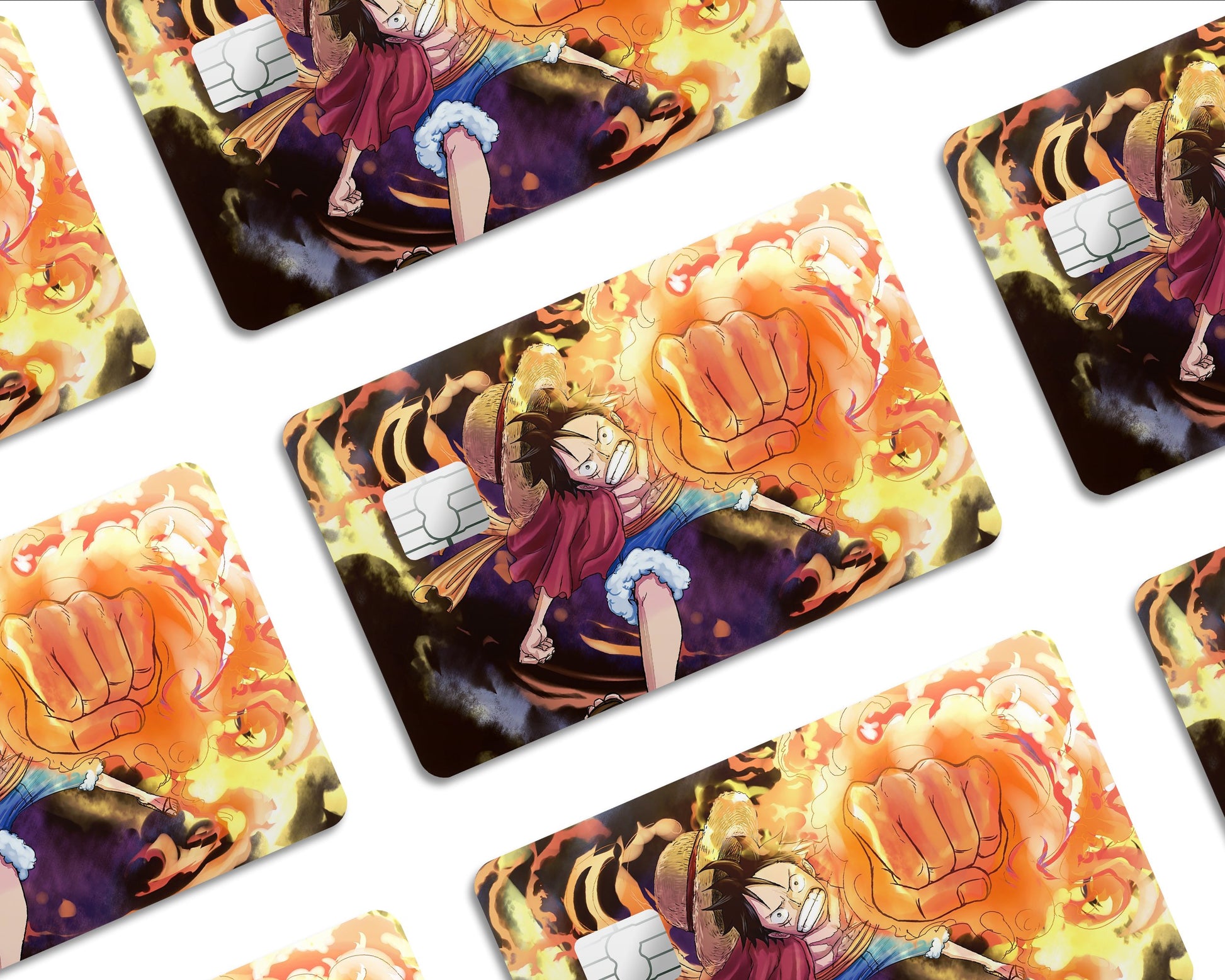 AnimeTown Credit Card One Piece Luffy Gomu Gomu no Pistol Half Skins - Anime One Piece Skin