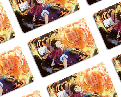AnimeTown Credit Card One Piece Luffy Gomu Gomu no Pistol Half Skins - Anime One Piece Skin
