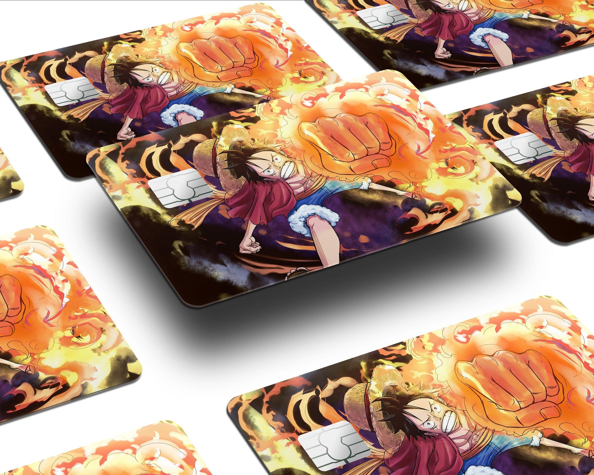 AnimeTown Credit Card One Piece Luffy Gomu Gomu no Pistol Half Skins - Anime One Piece Skin