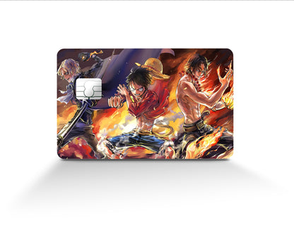 AnimeTown Credit Card One Piece Luffy Flames Full Skins - Anime One Piece Skin