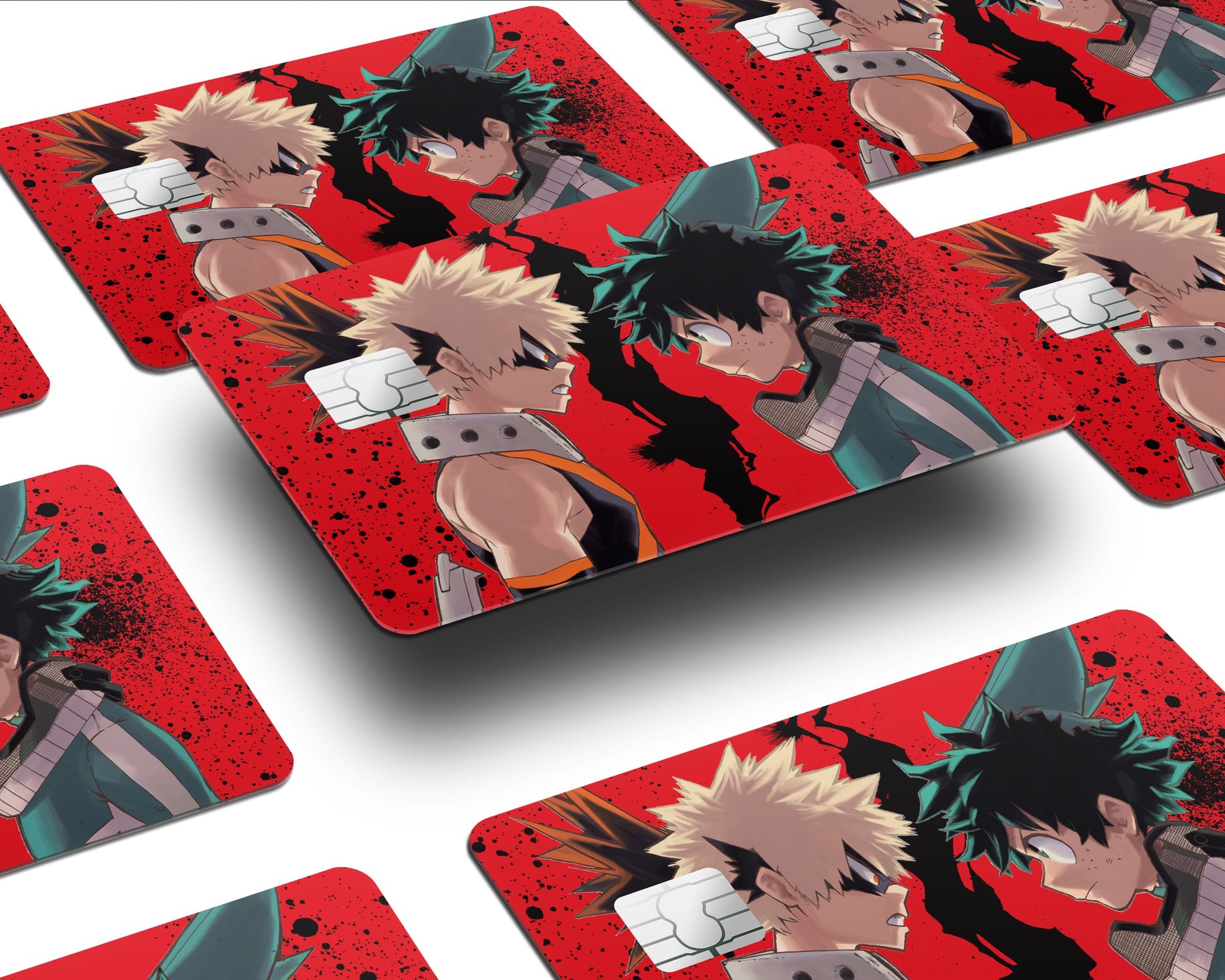 AnimeTown Credit Card My Hero Academia Red Half Skins - Anime My Hero Academia Skin