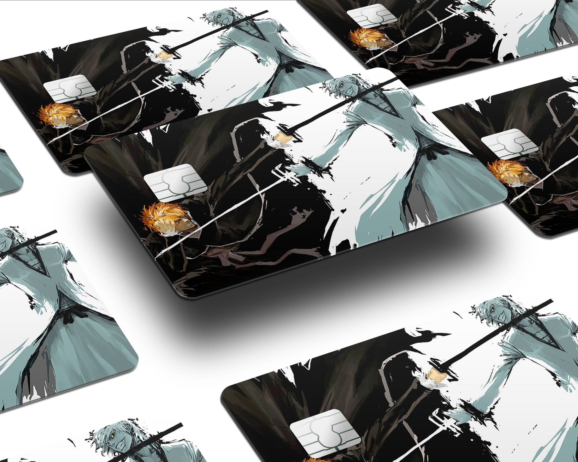 Anime Town Creations Credit Card Bleach Ichigo vs Zangetsu Black Half Skins - Anime Bleach Skin