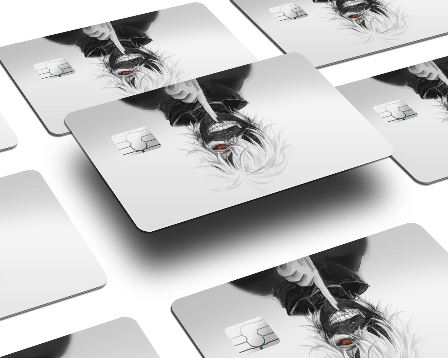 Anime Town Creations Credit Card Tokyo Ghoul Ken Kaneki White Half Skins - Anime Tokyo Ghoul Skin
