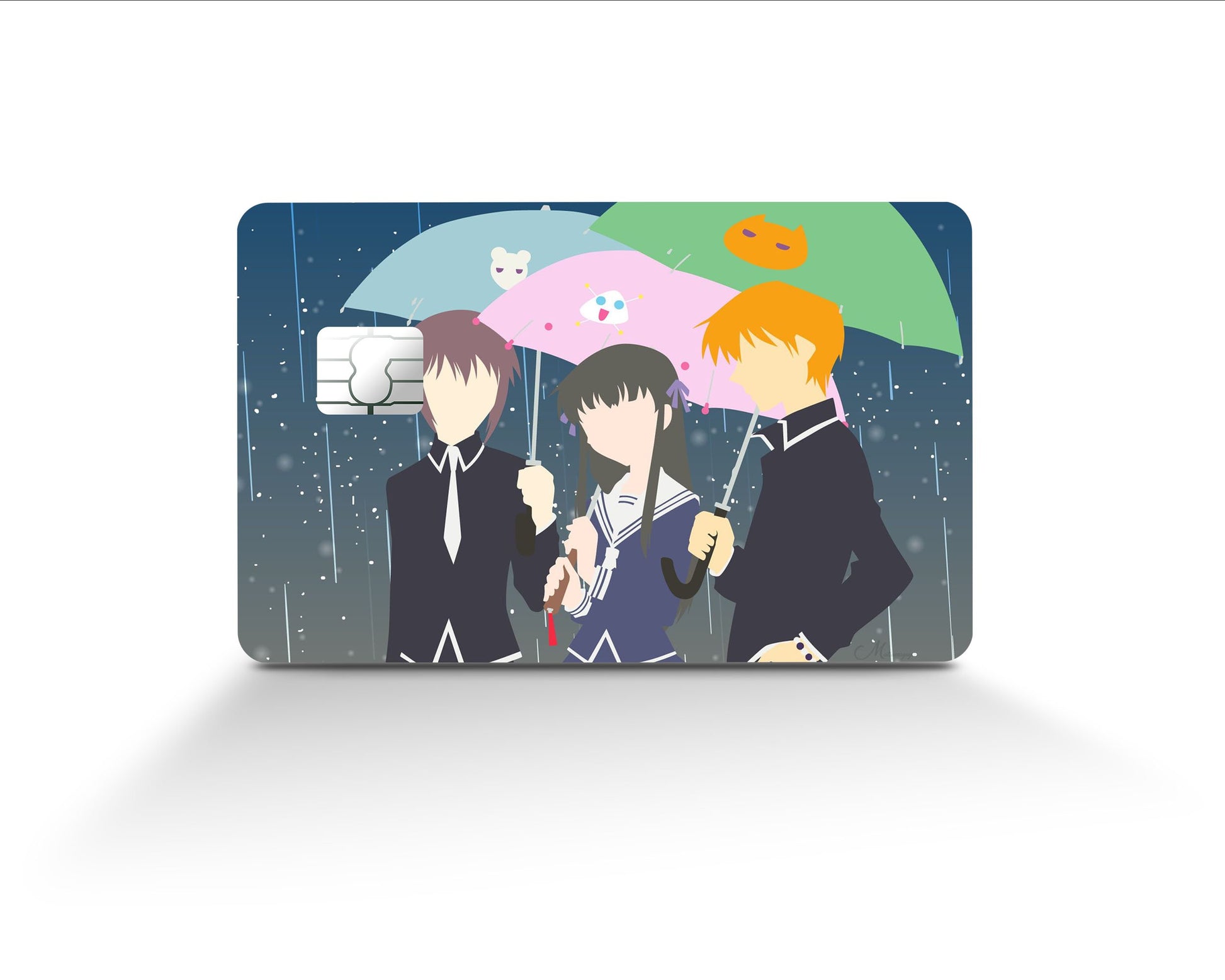 Anime Town Creations Credit Card Fruits Basket Tohru Honda Yuki & Kyo Sohma Full Skins - Anime Fruits Basket Skin