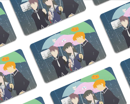 Anime Town Creations Credit Card Fruits Basket Tohru Honda Yuki & Kyo Sohma Half Skins - Anime Fruits Basket Skin