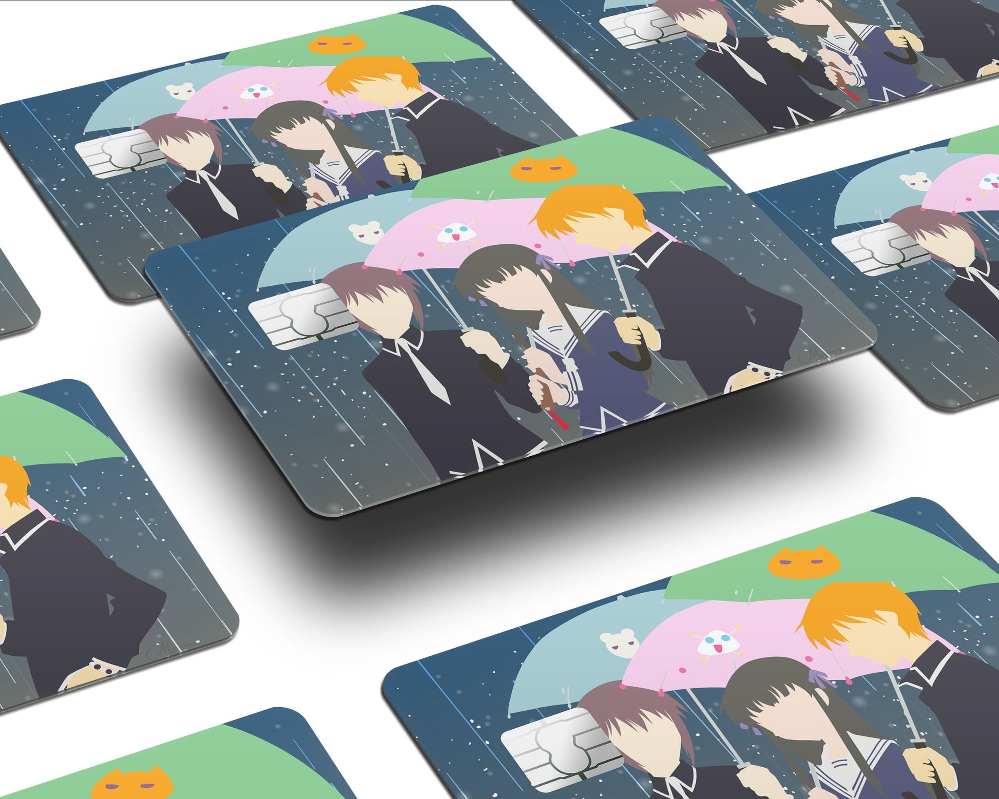Anime Town Creations Credit Card Fruits Basket Tohru Honda Yuki & Kyo Sohma Half Skins - Anime Fruits Basket Skin
