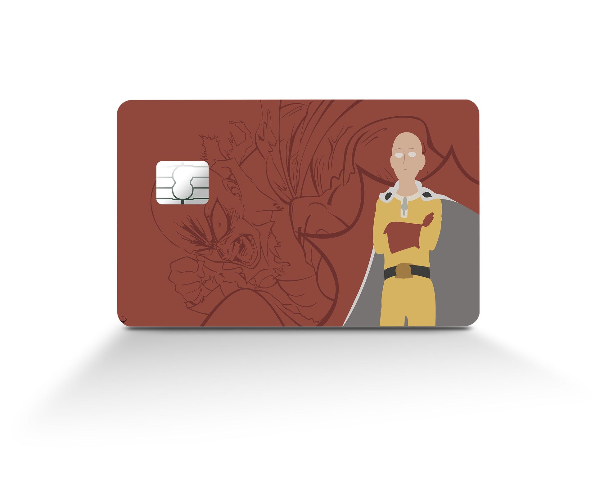 Anime Town Creations Credit Card One Punch Man Saitama Minimalist Full Skins - Anime One Punch Man Skin
