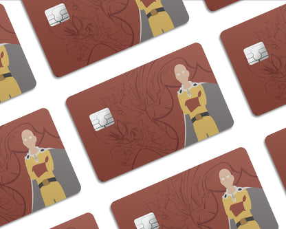 Anime Town Creations Credit Card One Punch Man Saitama Minimalist Half Skins - Anime One Punch Man Skin