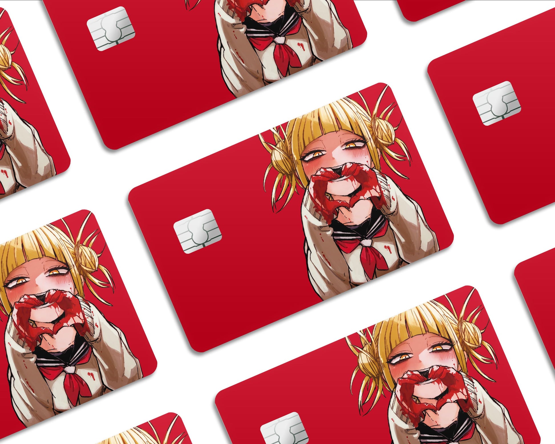 Anime Town Creations Credit Card My Hero Academia Himiko Toga Red Half Skins - Anime My Hero Academia Skin