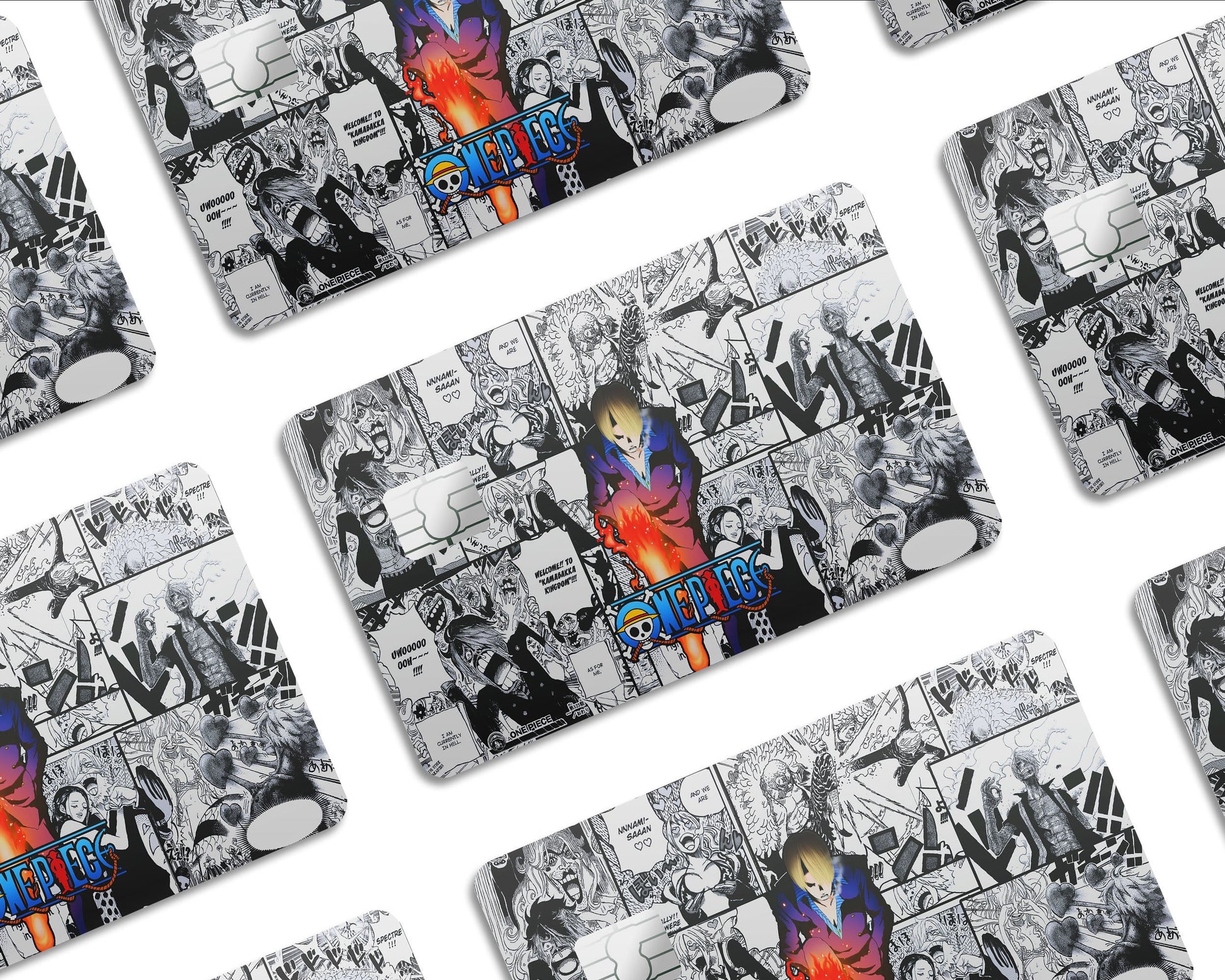 Anime Town Creations Credit Card One Piece Sanji Manga Half Skins - Anime One Piece Skin