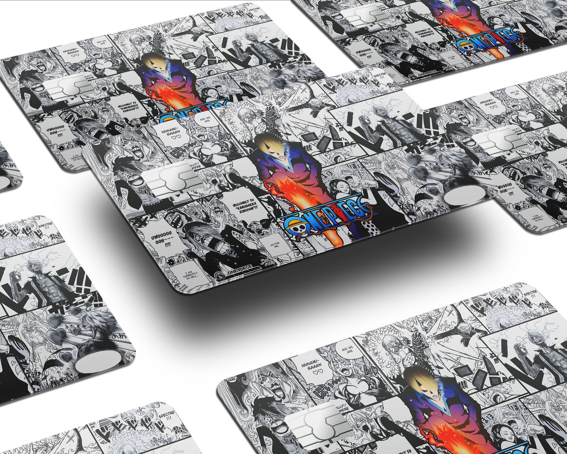 Anime Town Creations Credit Card One Piece Sanji Manga Half Skins - Anime One Piece Skin