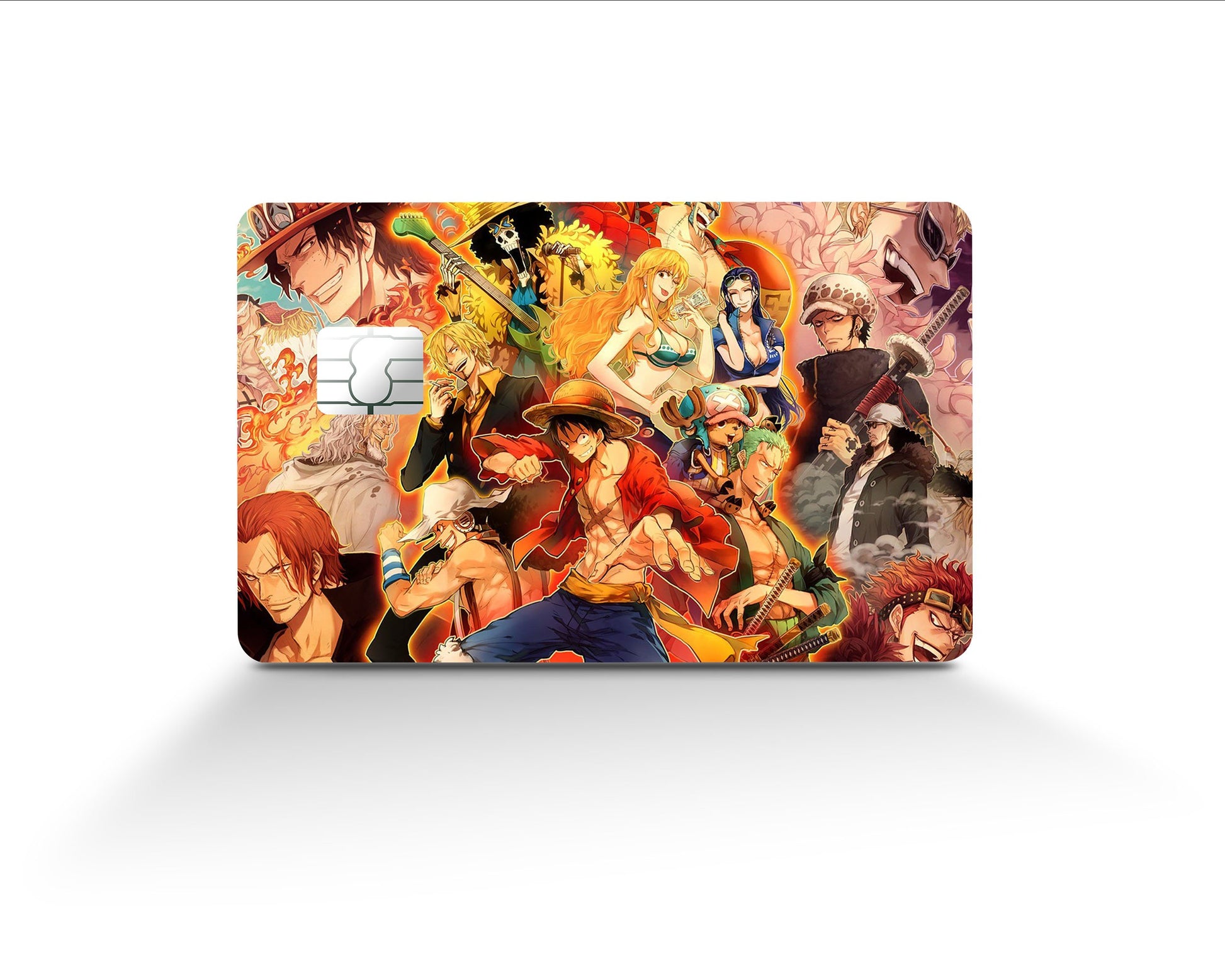 Anime Town Creations Credit Card One Piece Gang Vintage Red Full Skins - Anime One Piece Skin