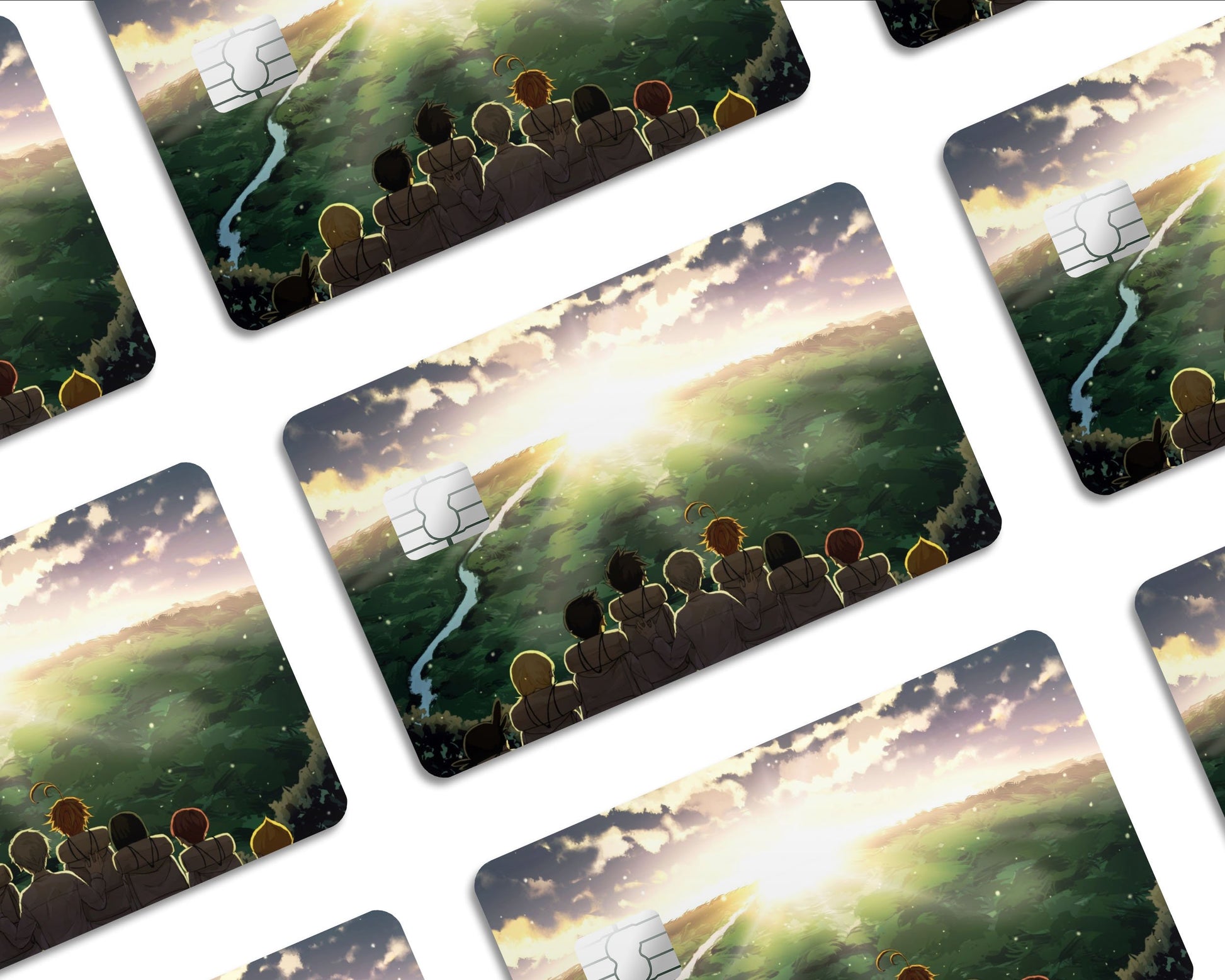 Anime Town Creations Credit Card The Promised Neverland Sunrise Half Skins - Anime The Promised Neverland Skin