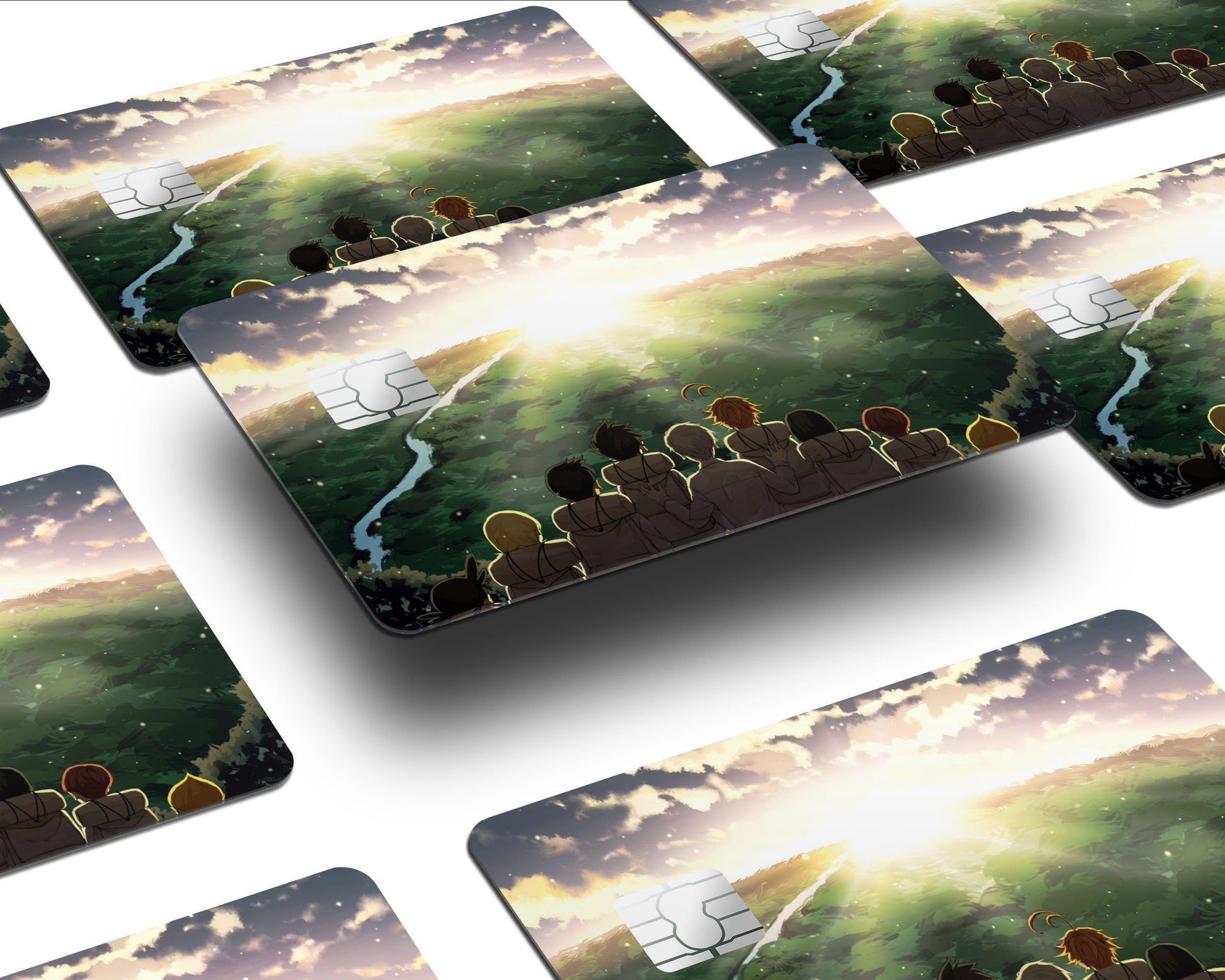 Anime Town Creations Credit Card The Promised Neverland Sunrise Half Skins - Anime The Promised Neverland Skin