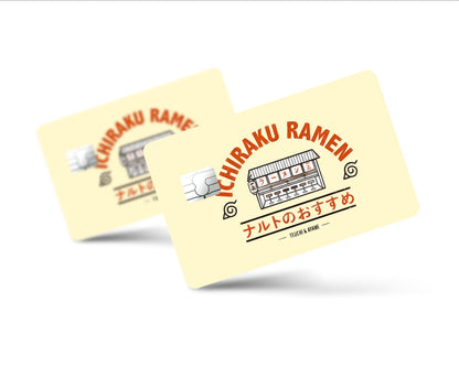 Anime Town Creations Credit Card Naruto Ichiraku Ramen Beige Full Skins - Anime Anime Skin