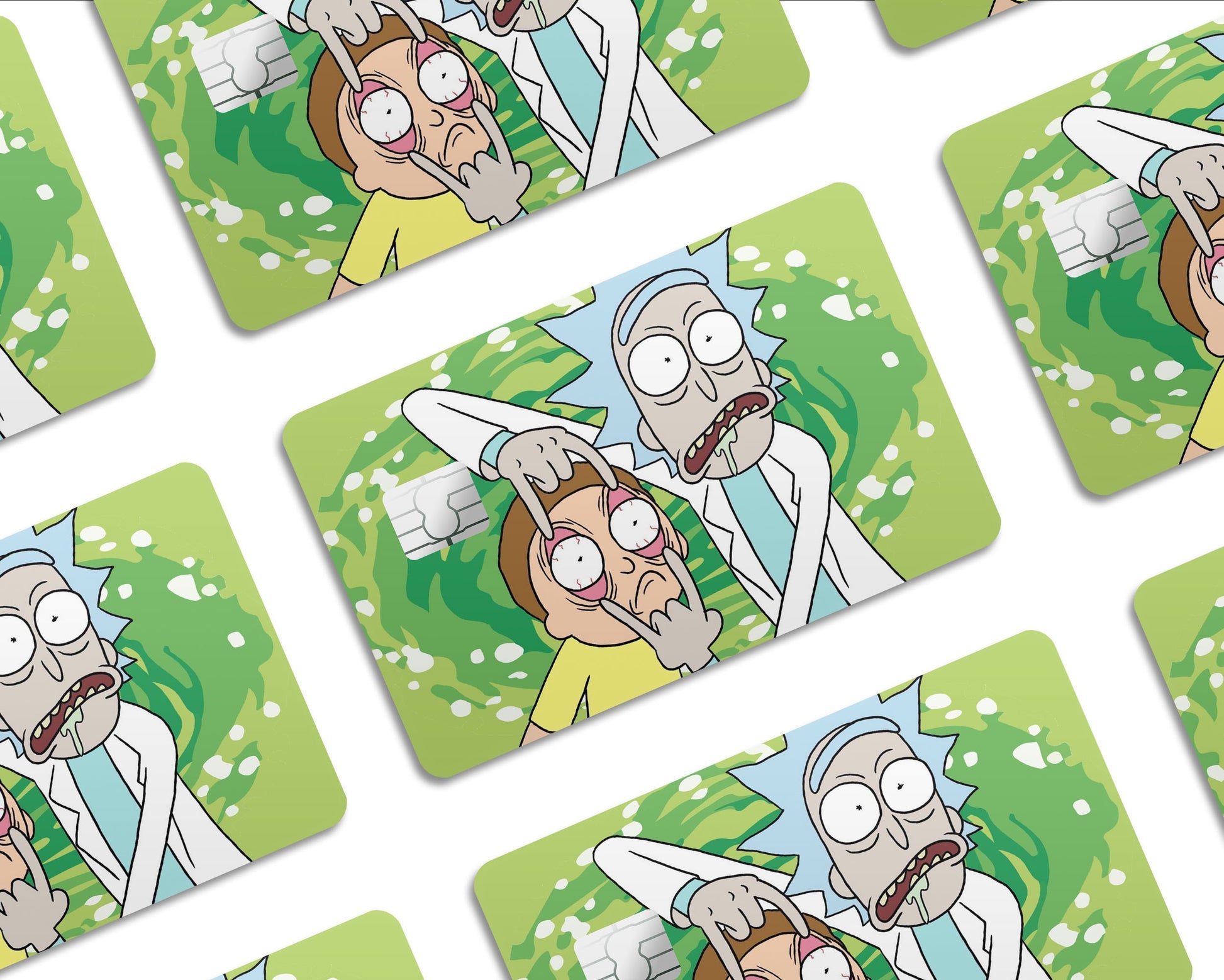 Anime Town Creations Credit Card Rick and Morty Open Your Eyes Morty Half Skins - Pop culture Rick and Morty Skin