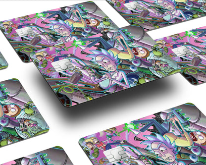 Anime Town Creations Credit Card Rick and Morty Fam Half Skins - Pop culture Rick and Morty Skin