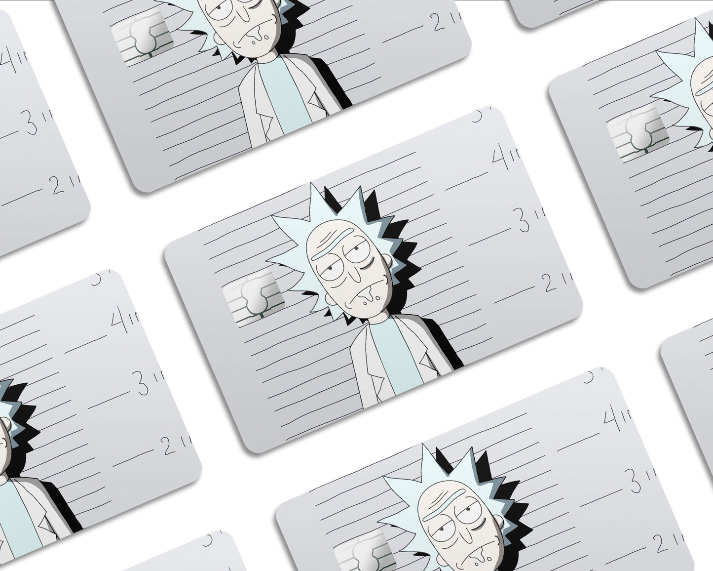Anime Town Creations Credit Card Rick Mug Shot Half Skins - Pop culture Rick and Morty Skin