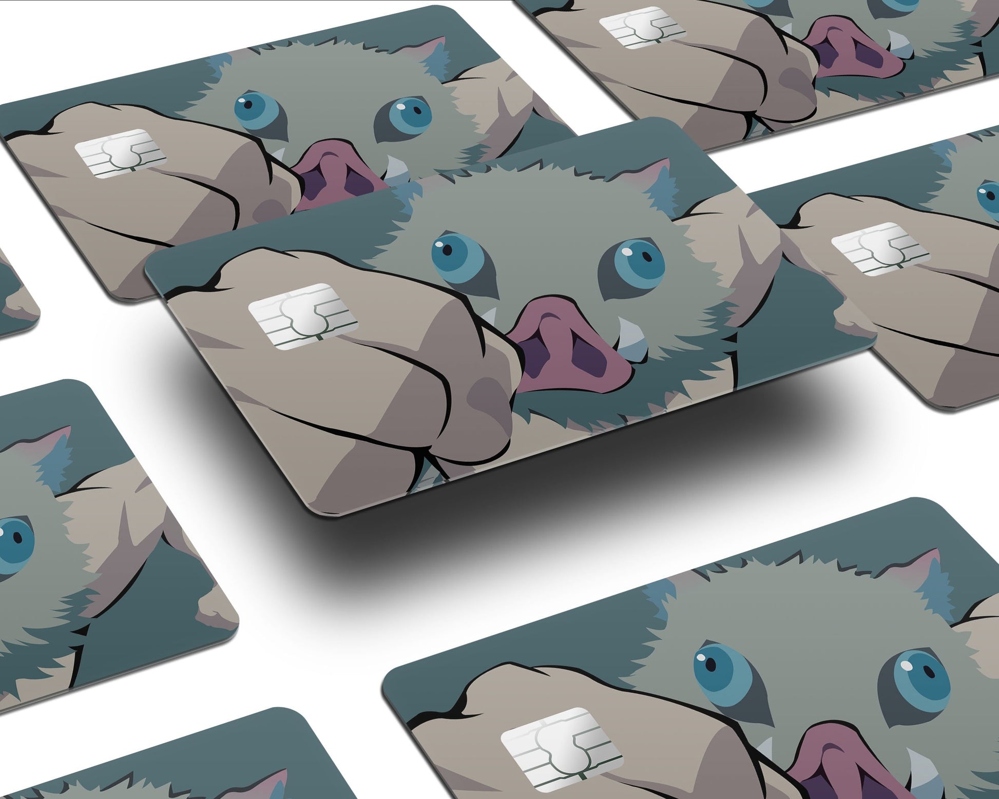 Anime Town Creations Credit Card Demon Slayer Inosuke Half Skins - Anime Demon Slayer Skin