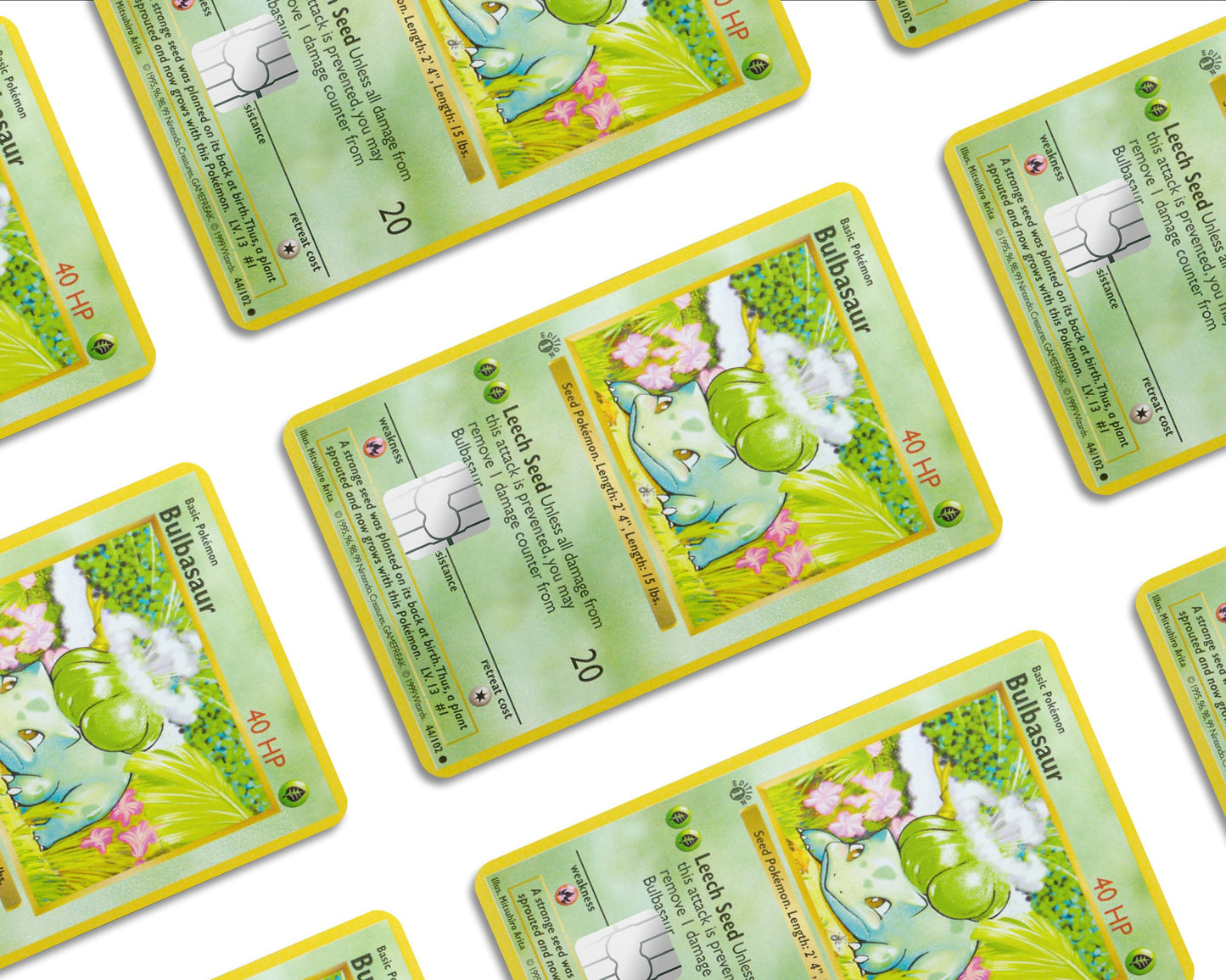 Anime Town Creations Credit Card Bulbasaur Pokemon Card Window Skins - Anime Pokemon Skin