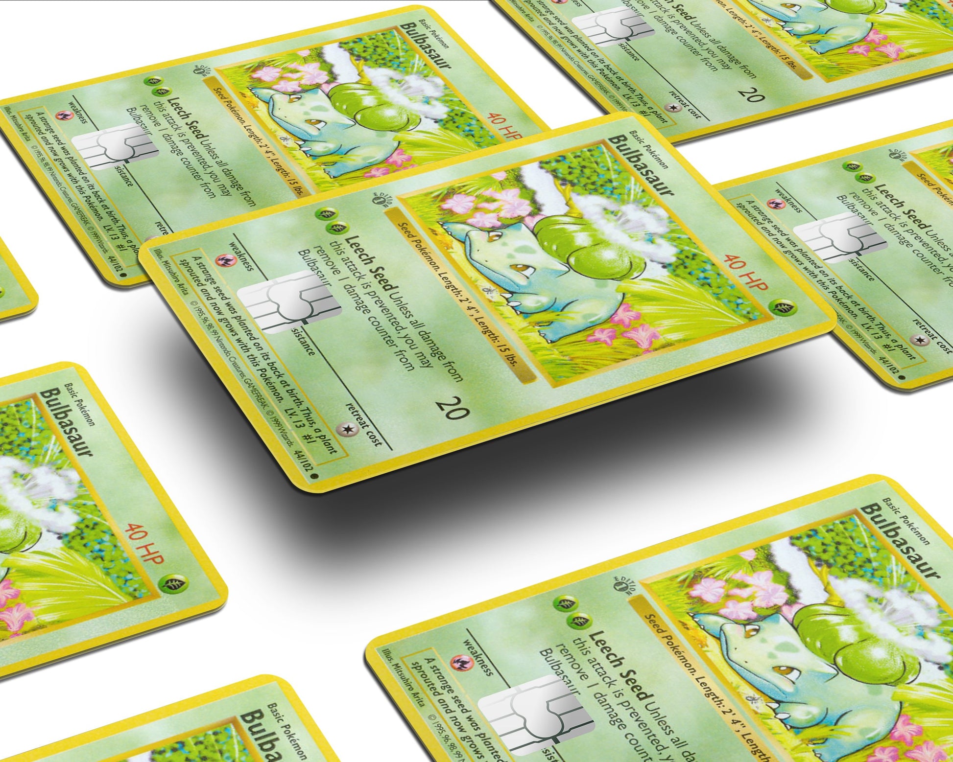 Anime Town Creations Credit Card Bulbasaur Pokemon Card Half Skins - Anime Pokemon Skin