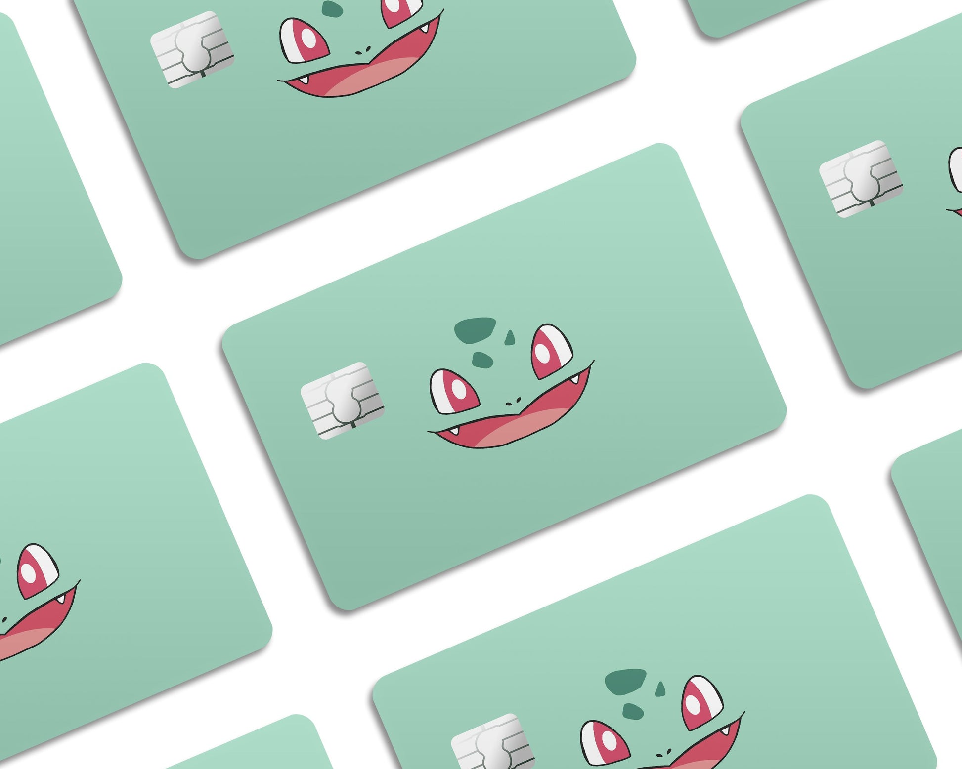Anime Town Creations Credit Card Bulbasaur Face Half Skins - Anime My Hero Academia Skin