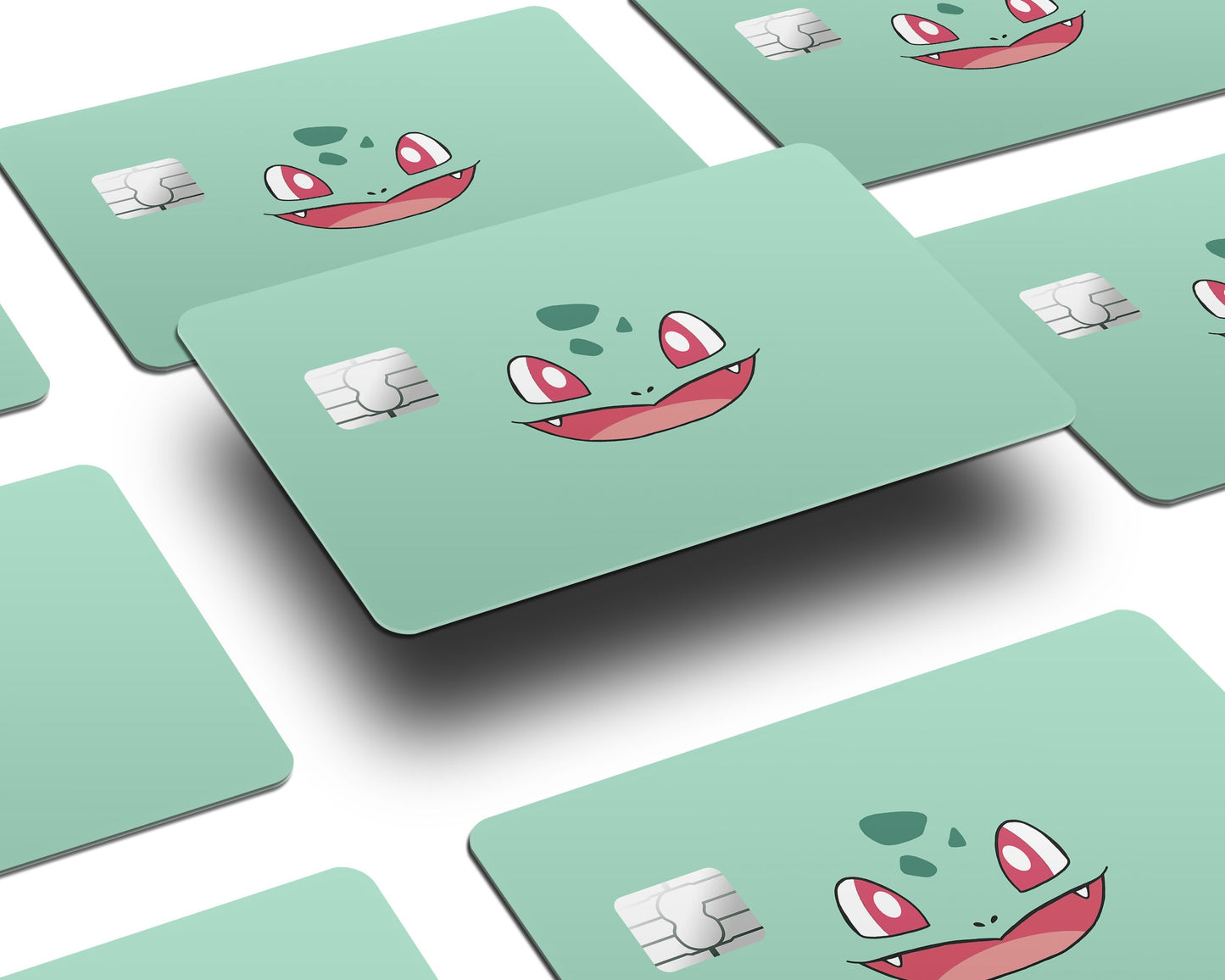 Anime Town Creations Credit Card Bulbasaur Face Half Skins - Anime My Hero Academia Skin