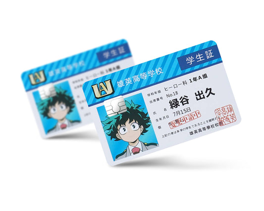 Anime Town Creations Credit Card My Hero Academia Izuku Midoriya License Full Skins - Anime My Hero Academia Skin