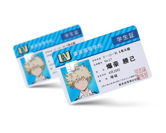 Anime Town Creations Credit Card My Hero Academia Katsuki Bakugo License Full Skins - Anime My Hero Academia Skin