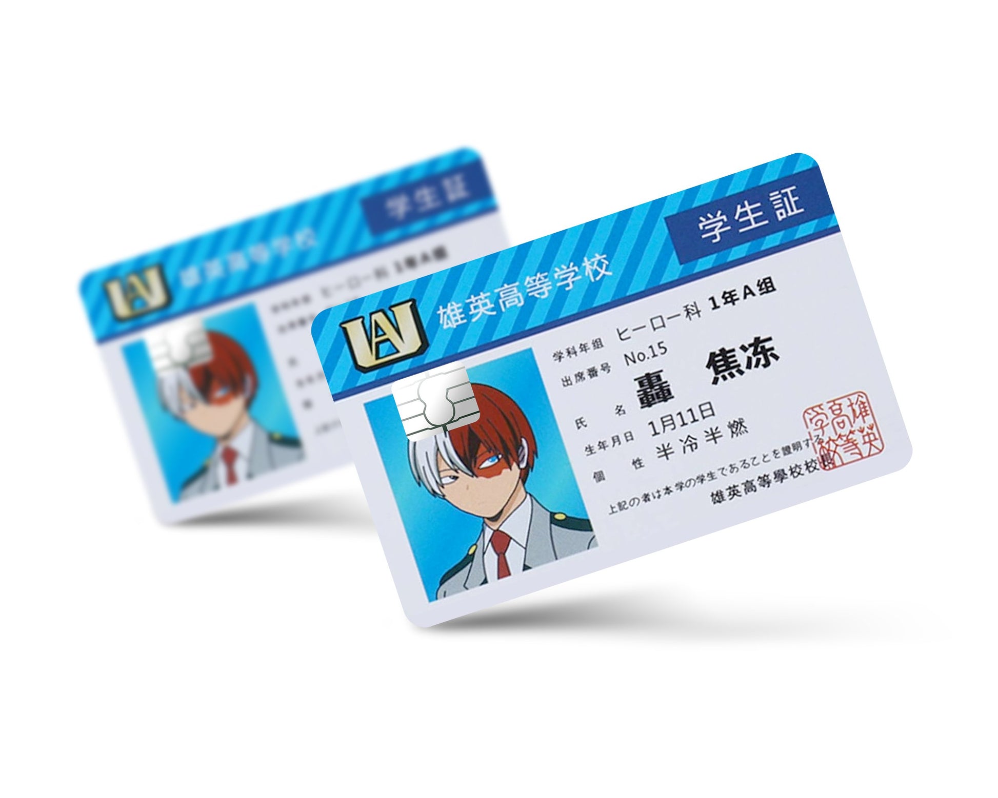 Anime Town Creations Credit Card My Hero Academia Shoto Todoroki License Full Skins - Anime My Hero Academia Skin