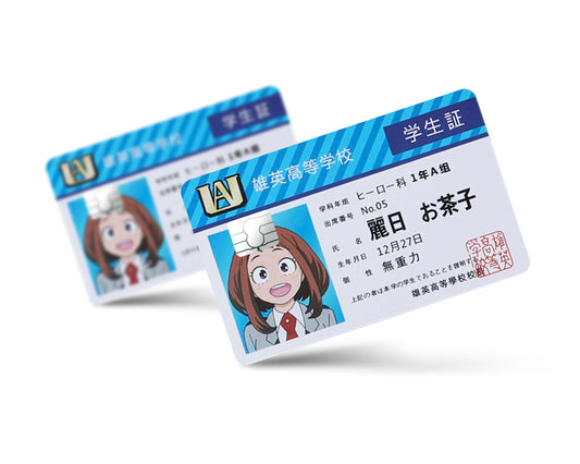 Anime Town Creations Credit Card My Hero Academia Ochako Uraraka License Full Skins - Anime My Hero Academia Skin