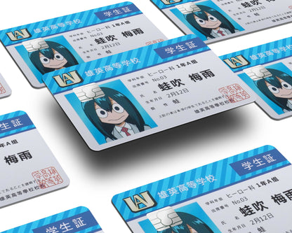 Anime Town Creations Credit Card My Hero Academia Tsuya Asui License Half Skins - Anime My Hero Academia Skin