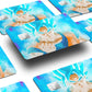Anime Town Creations Credit Card Dragon Ball Goku Blue Half Skins - Anime Dragon Ball Skin