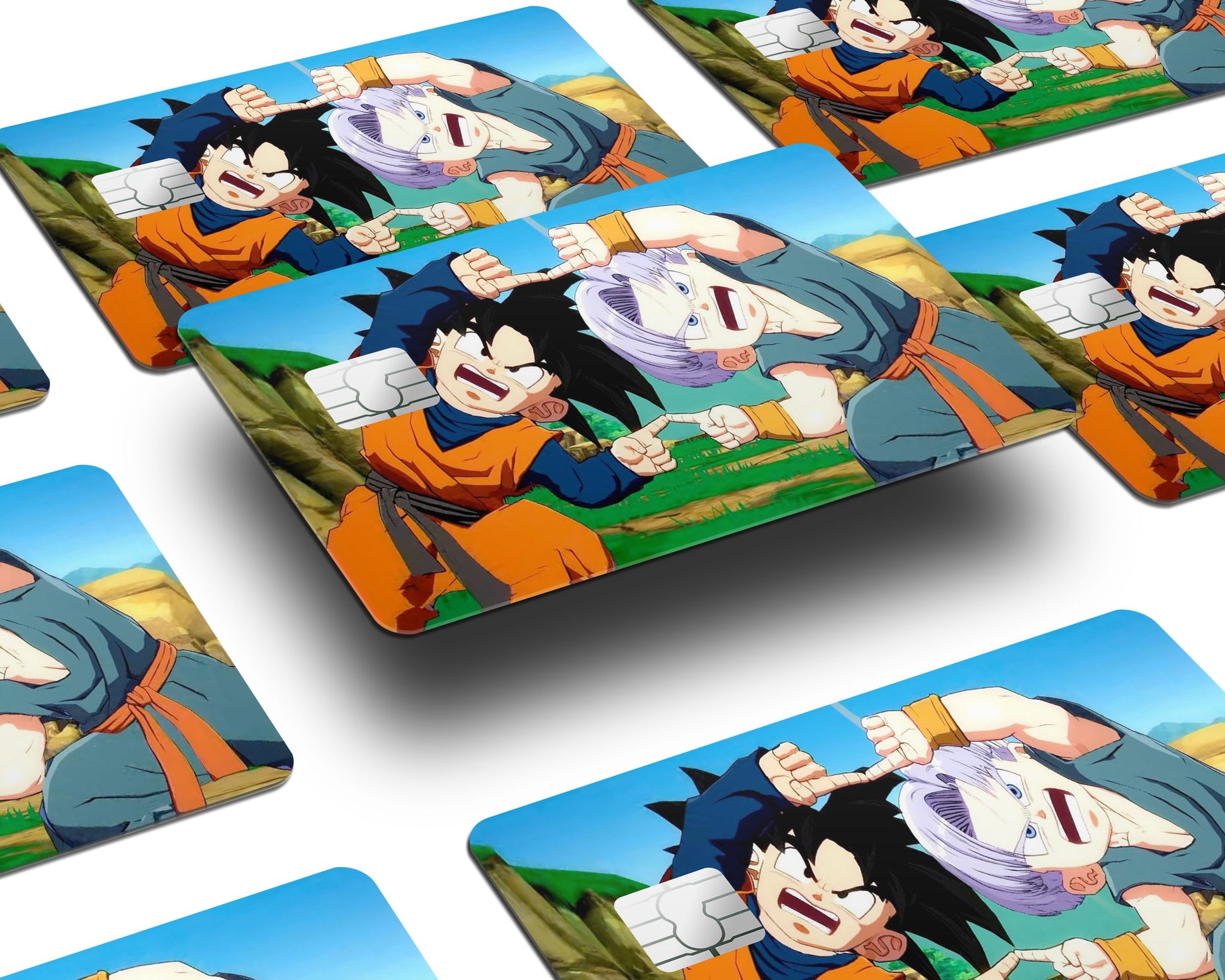 Anime Town Creations Credit Card Goten & Kid Trunk Fusion Half Skins - Anime Dragon Ball Skin