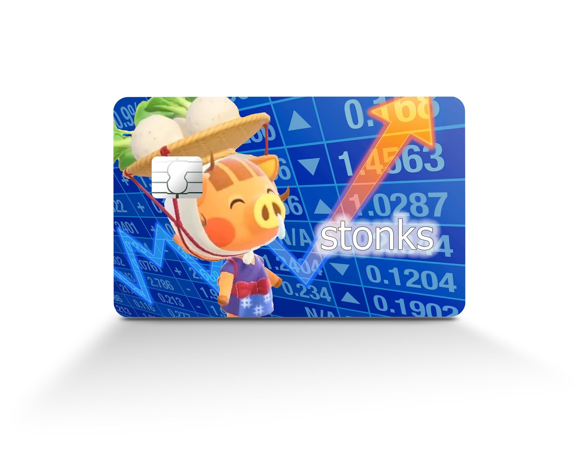 Anime Town Creations Credit Card Animal Crossing Stonks Full Skins - Anime Animal Crossing Skin