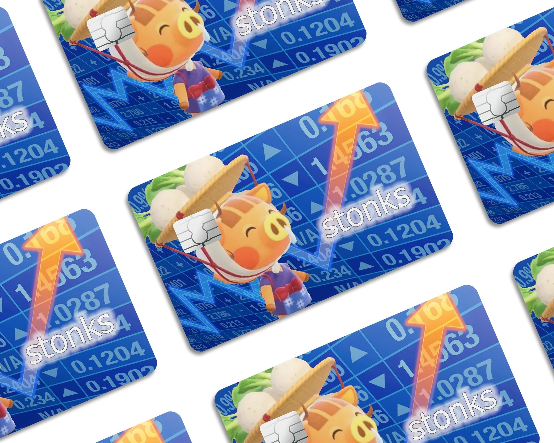 Anime Town Creations Credit Card Animal Crossing Stonks Half Skins - Anime Animal Crossing Skin