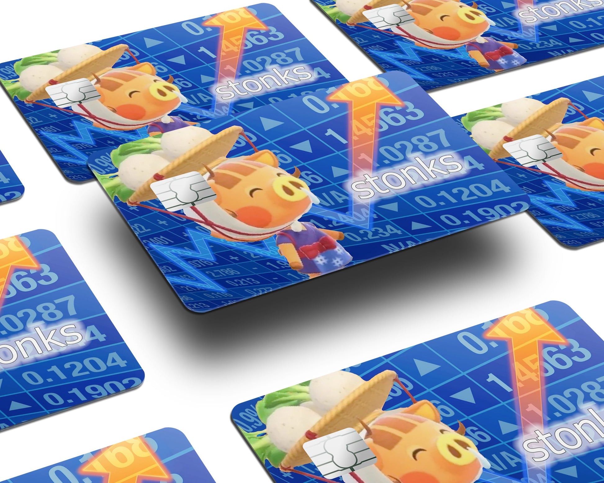 Anime Town Creations Credit Card Animal Crossing Stonks Half Skins - Anime Animal Crossing Skin