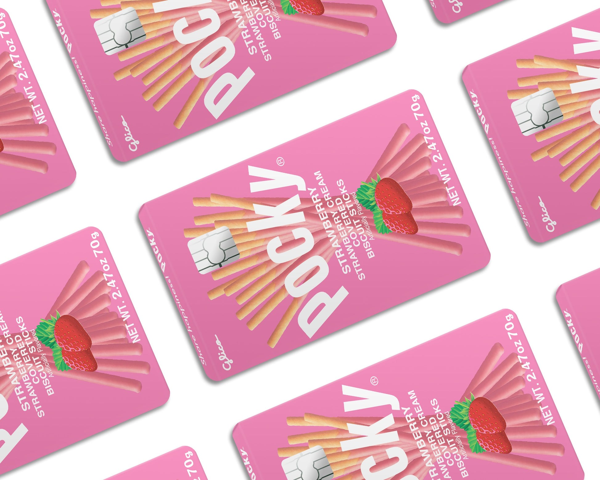 Anime Town Creations Credit Card Strawberry Pocky Half Skins - Anime  Skin